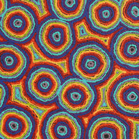 Aboriginal Artwork by Sarah Napaljarri Simms, Mina Mina Jukurrpa (Mina Mina Dreaming), 76x76cm