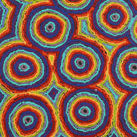 Aboriginal Artwork by Sarah Napaljarri Simms, Mina Mina Jukurrpa (Mina Mina Dreaming), 76x76cm