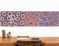 Aboriginal Artwork by Sarah Napaljarri Simms, Mina Mina Jukurrpa (Mina Mina Dreaming) - Ngalyipi, 122x30cm