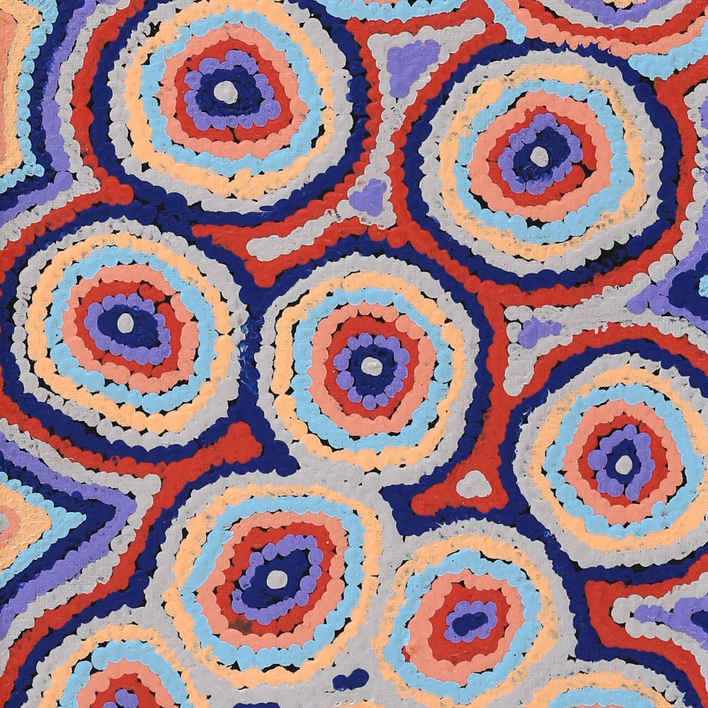 Aboriginal Artwork by Sarah Napaljarri Simms, Mina Mina Jukurrpa (Mina Mina Dreaming) - Ngalyipi, 122x30cm