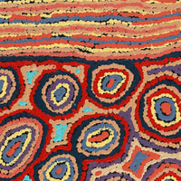 Aboriginal Artwork by Sarah Napaljarri Simms, Mina Mina Jukurrpa (Mina Mina Dreaming) - Ngalyipi, 61x30cm