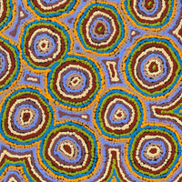 Aboriginal Artwork by Sarah Napaljarri Simms, Mina Mina Jukurrpa (Mina Mina Dreaming) - Ngalyipi, 76x61cm