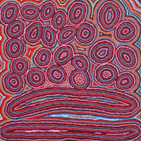 Aboriginal Artwork by Sarah Napaljarri Sims, Mina Mina Jukurrpa (Mina Mina Dreaming) - Ngalyipi, 91x91cm