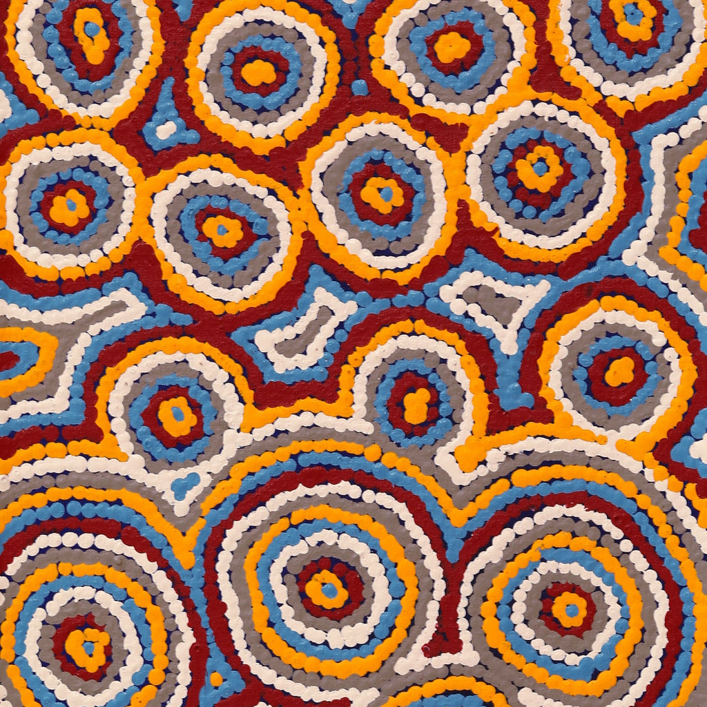 Aboriginal Artwork by Sarah Napaljarri Sims, Pikilyi Jukurrpa (Vaughan Springs Dreaming), 76x30cm