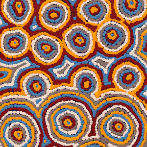 Aboriginal Art by Sarah Napaljarri Sims, Pikilyi Jukurrpa (Vaughan Springs Dreaming), 76x30cm - ART ARK®