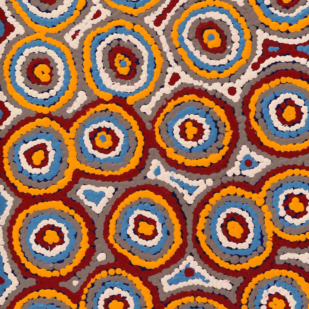Aboriginal Artwork by Sarah Napaljarri Sims, Pikilyi Jukurrpa (Vaughan Springs Dreaming), 76x30cm