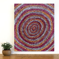 Aboriginal Artwork by Sarah Napurrurla Leo, Ngapa Jukurrpa (Water Dreaming), 91x76cm