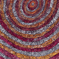 Aboriginal Artwork by Sarah Napurrurla Leo, Ngapa Jukurrpa (Water Dreaming), 91x76cm