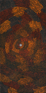 Aboriginal Art by Sarah Napurrurla Leo, Ngapa Jukurrpa (Water Dreaming) - Puyurru, 122x61cm - ART ARK®