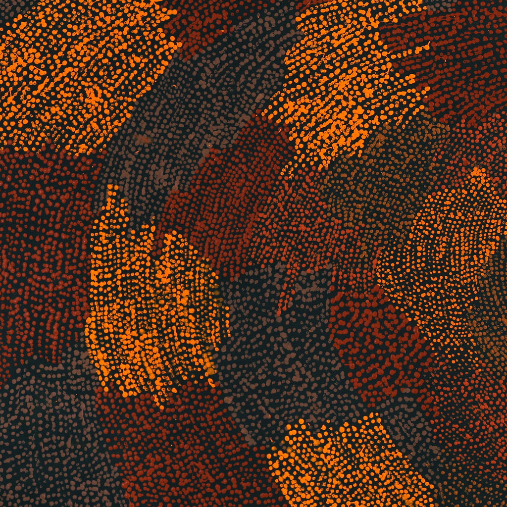 Aboriginal Artwork by Sarah Napurrurla Leo, Ngapa Jukurrpa (Water Dreaming) - Puyurru, 122x61cm
