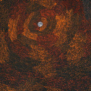 Aboriginal Art by Sarah Napurrurla Leo, Ngapa Jukurrpa (Water Dreaming) - Puyurru, 122x61cm - ART ARK®