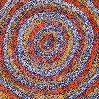 Aboriginal Artwork by Sarah Napurrurla Leo, Ngapa Jukurrpa (Water Dreaming) - Puyurru, 46x46cm