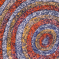 Aboriginal Artwork by Sarah Napurrurla Leo, Ngapa Jukurrpa (Water Dreaming) - Puyurru, 46x46cm