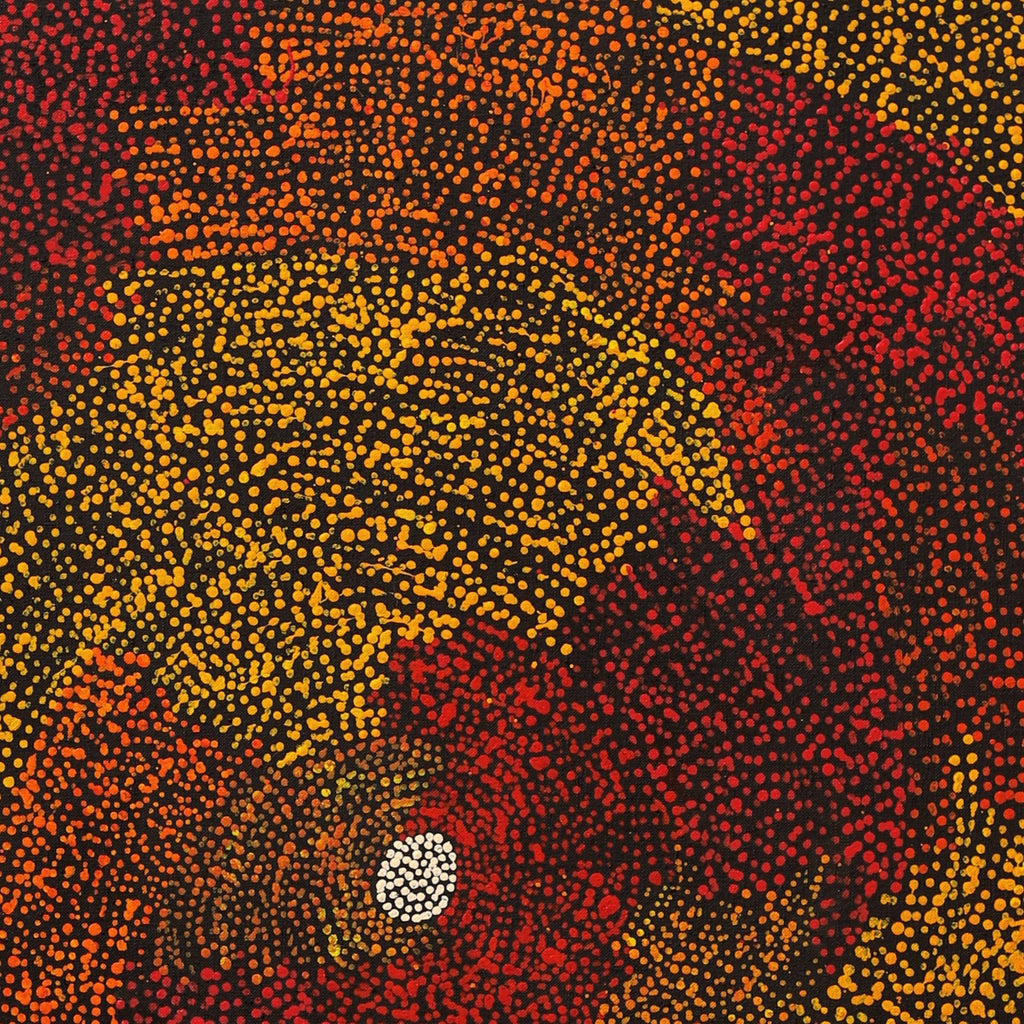 Aboriginal Artwork by Sarah Napurrurla Leo, Ngapa Jukurrpa (Water Dreaming) - Puyurru, 91x61cm