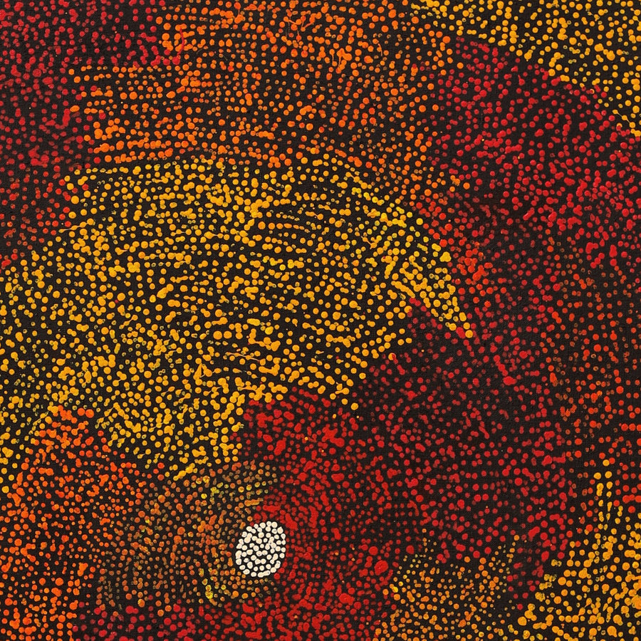 Aboriginal Artwork by Sarah Napurrurla Leo, Ngapa Jukurrpa (Water Dreaming) - Puyurru, 91x61cm