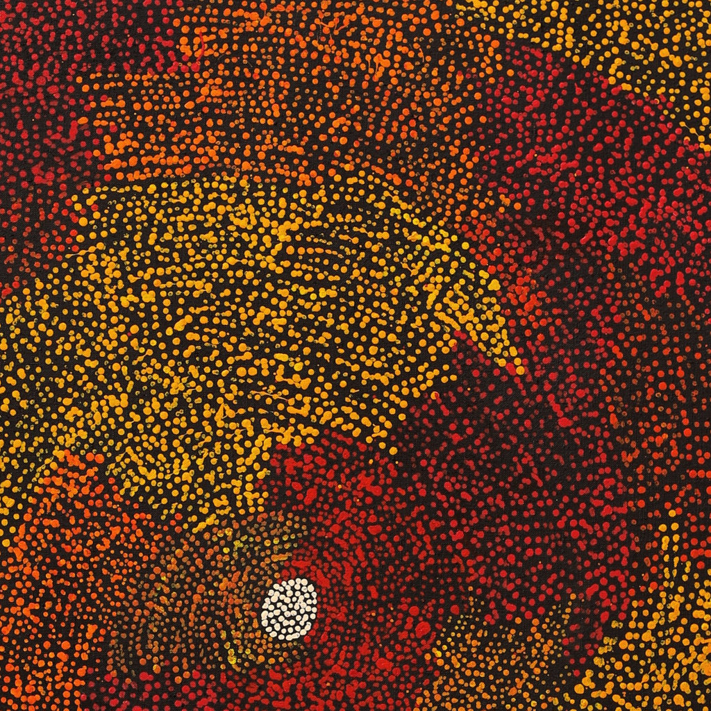 Aboriginal Artwork by Sarah Napurrurla Leo, Ngapa Jukurrpa (Water Dreaming) - Puyurru, 91x61cm - ART ARK®