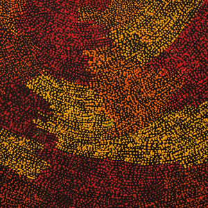 Aboriginal Artwork by Sarah Napurrurla Leo, Ngapa Jukurrpa (Water Dreaming) - Puyurru, 91x61cm - ART ARK®