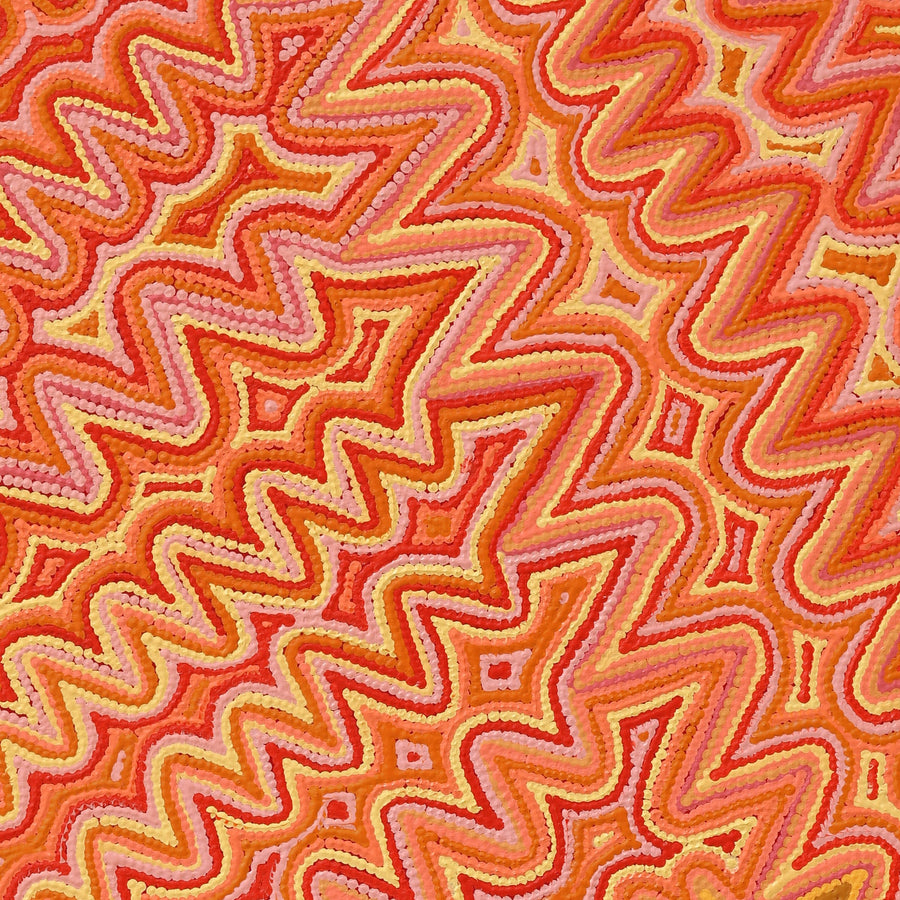 Aboriginal Artwork by Selina Napanangka Fisher, Pikilyi Jukurrpa (Vaughan Springs Dreaming), 122x76cm