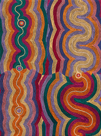 Aboriginal Artwork by Selina Napanangka Fisher, Pikilyi Jukurrpa (Vaughan Springs Dreaming), 122x91cm