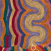 Aboriginal Artwork by Selina Napanangka Fisher, Pikilyi Jukurrpa (Vaughan Springs Dreaming), 122x91cm