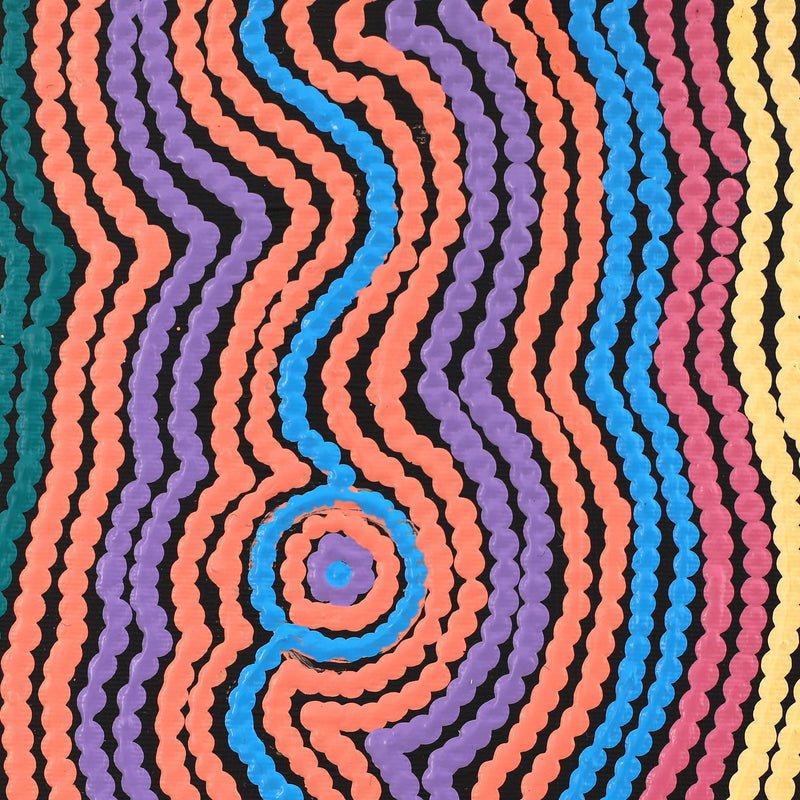 Aboriginal Artwork by Selina Napanangka Fisher, Pikilyi Jukurrpa (Vaughan Springs Dreaming), 30x30cm