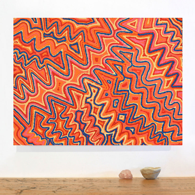 Aboriginal Artwork by Selina Napanangka Fisher, Pikilyi Jukurrpa (Vaughan Springs Dreaming), 61x46cm