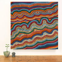 Aboriginal Artwork by Selina Napanangka Fisher, Pikilyi Jukurrpa (Vaughan Springs Dreaming), 61x61cm