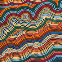 Aboriginal Artwork by Selina Napanangka Fisher, Pikilyi Jukurrpa (Vaughan Springs Dreaming), 61x61cm