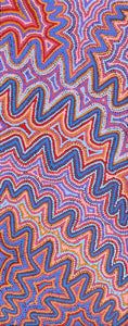 Aboriginal Art by Selina Napanangka Fisher, Pikilyi Jukurrpa (Vaughan Springs Dreaming), 76x30cm - ART ARK®