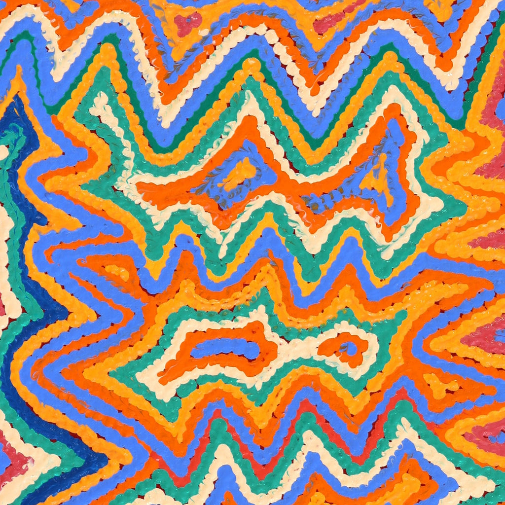 Aboriginal Artwork by Selina Napanangka Fisher, Pikilyi Jukurrpa (Vaughan Springs Dreaming), 76x30cm