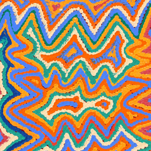 Aboriginal Artwork by Selina Napanangka Fisher, Pikilyi Jukurrpa (Vaughan Springs Dreaming), 76x30cm - ART ARK®