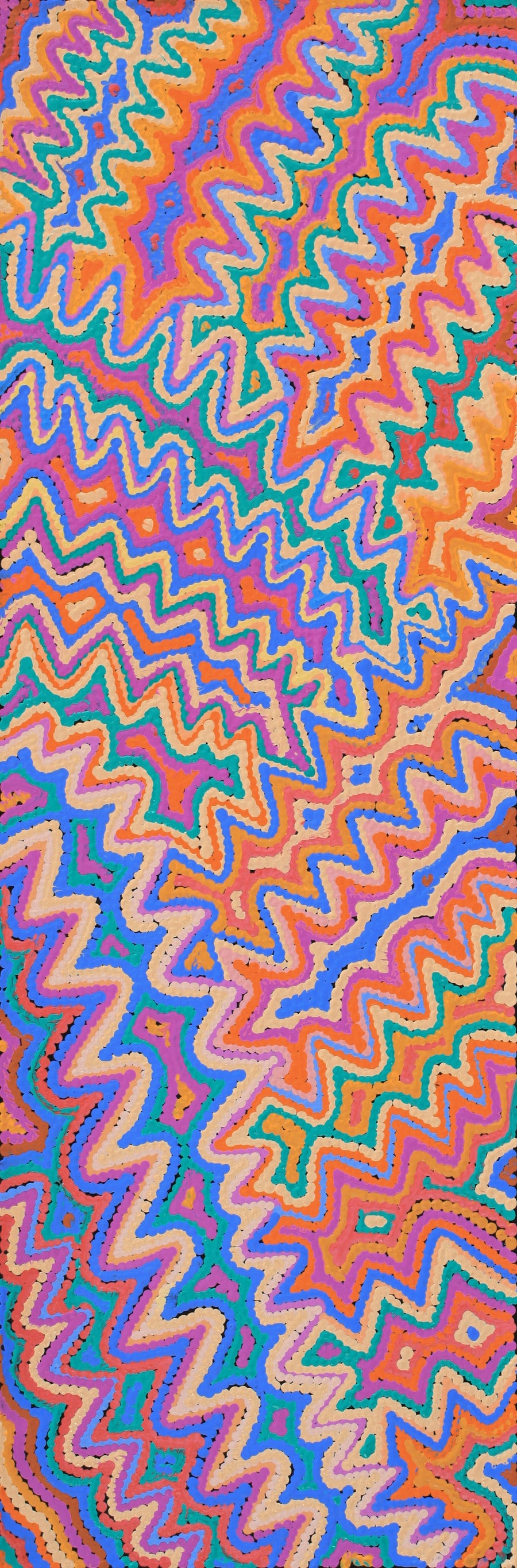 Aboriginal Artwork by Selina Napanangka Fisher, Pikilyi Jukurrpa (Vaughan Springs Dreaming), 91x30cm
