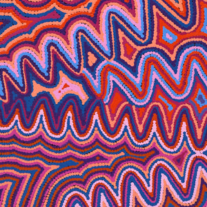 Aboriginal Artwork by Selina Napanangka Fisher, Pikilyi Jukurrpa (Vaughan Springs Dreaming), 91x46cm - ART ARK®