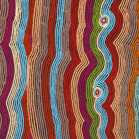Aboriginal Artwork by Selina Napanangka Fisher, Pikilyi Jukurrpa (Vaughan Springs Dreaming) - Nguri Bird, 107x91cm