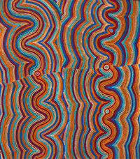 Aboriginal Artwork by Selina Napanangka Fisher, Pikilyi Jukurrpa (Vaughan Springs Dreaming) - Nguri Bird, 122x107cm