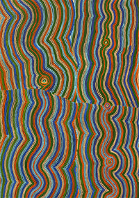Aboriginal Artwork by Selina Napanangka Fisher, Pikilyi Jukurrpa (Vaughan Springs Dreaming) - Nguri Bird, 152x107cm