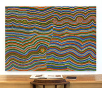 Aboriginal Artwork by Selina Napanangka Fisher, Pikilyi Jukurrpa (Vaughan Springs Dreaming) - Nguri Bird, 152x107cm