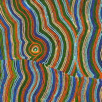 Aboriginal Artwork by Selina Napanangka Fisher, Pikilyi Jukurrpa (Vaughan Springs Dreaming) - Nguri Bird, 152x107cm