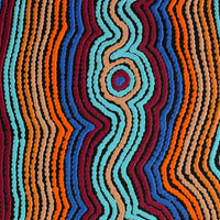 Aboriginal Artwork by Selina Napanangka Fisher, Pikilyi Jukurrpa (Vaughan Springs Dreaming) - Nguri Bird, 61x30cm