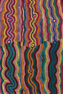 Aboriginal Art by Selina Napanangka Fisher, Pikilyi Jukurrpa (Vaughan Springs Dreaming) - Nguri Bird, 91x61cm - ART ARK®