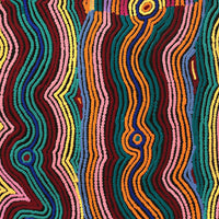 Aboriginal Artwork by Selina Napanangka Fisher, Pikilyi Jukurrpa (Vaughan Springs Dreaming) - Nguri Bird, 91x61cm