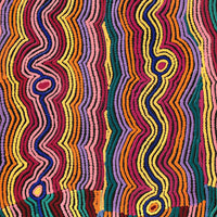 Aboriginal Artwork by Selina Napanangka Fisher, Pikilyi Jukurrpa (Vaughan Springs Dreaming) - Nguri Bird, 91x61cm