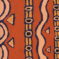Aboriginal Artwork by Shaimaya Nampijinpa Brown, Luurnpa Jukurrpa (Kingfisher Dreaming) - Lake MacKay, 76x30cm
