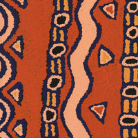 Aboriginal Artwork by Shaimaya Nampijinpa Brown, Luurnpa Jukurrpa (Kingfisher Dreaming) - Lake MacKay, 76x30cm
