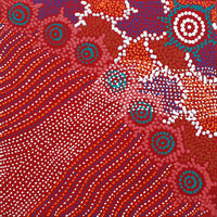 Aboriginal Artwork by Shanna Napanangka Williams, Napaljarri-Warnu Jukurrpa (Seven Sisters Dreaming), 30x30cm