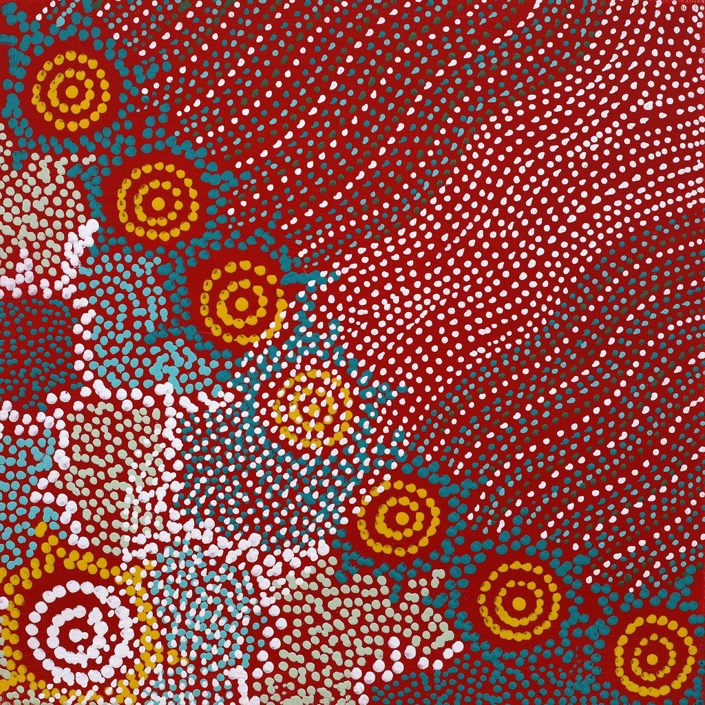 Aboriginal Art by Shanna Napanangka Williams, Napaljarri-Warnu Jukurrpa (Seven Sisters Dreaming), 30x30cm - ART ARK®