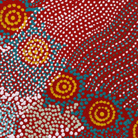 Aboriginal Artwork by Shanna Napanangka Williams, Napaljarri-Warnu Jukurrpa (Seven Sisters Dreaming), 30x30cm