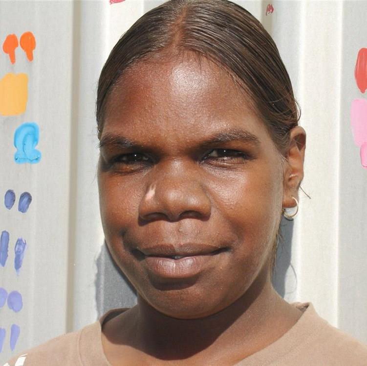 Aboriginal Artwork by Shanna Napanangka Williams, Napaljarri-Warnu Jukurrpa (Seven Sisters Dreaming), 30x30cm