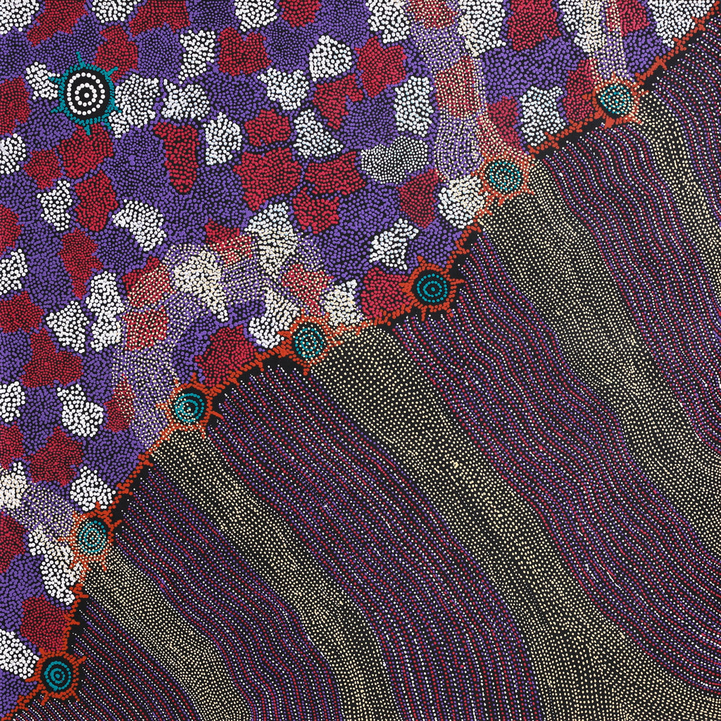 Aboriginal Art by Shanna Napanangka Williams, Seven Sisters Dreaming, 107x107cm - ART ARK®