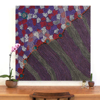 Aboriginal Artwork by Shanna Napanangka Williams, Seven Sisters Dreaming, 107x107cm